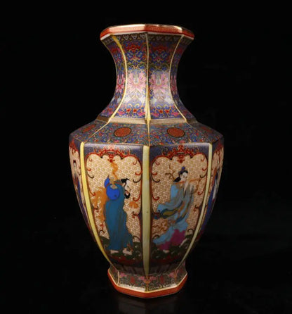 China seiko ceramic eight immortals Eight parties vase crafts statue