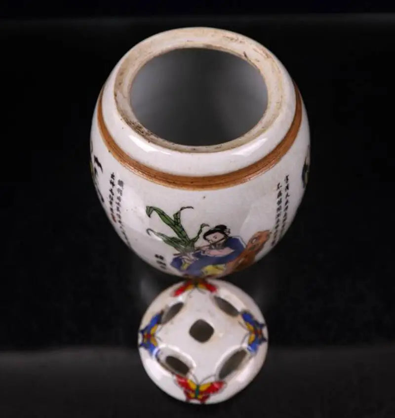China seiko ceramic eight immortals tank crafts statue A pair
