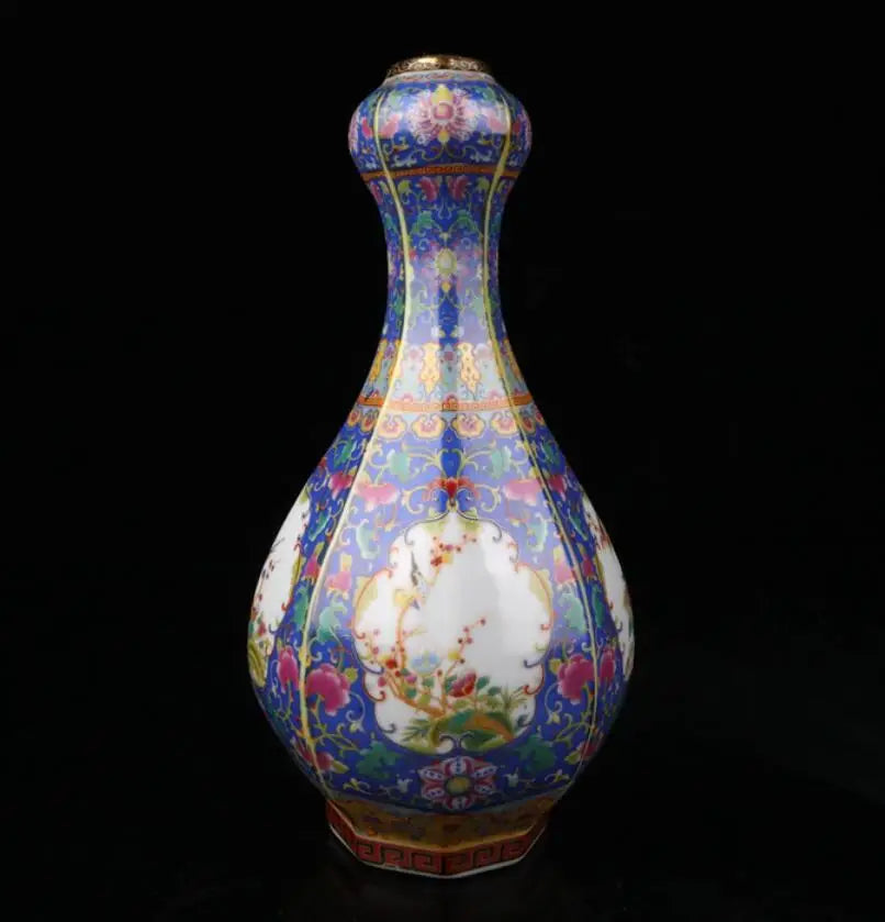 China seiko ceramic flowers bird vase crafts statue