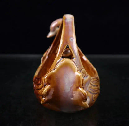 China seiko ceramic swan basket crafts statue A pair