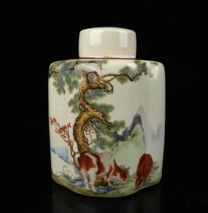 China seiko ceramic tea leaf tank crafts statue