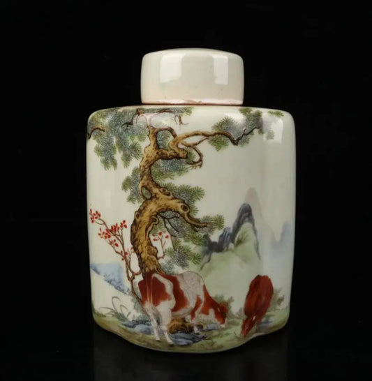China seiko ceramic tea leaf tank crafts statue