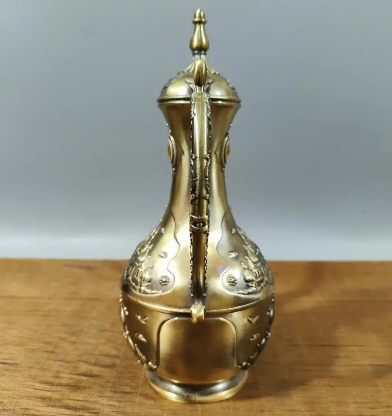 China seiko inlay gem wine pot crafts statue