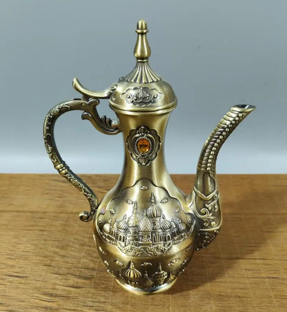 China seiko inlay gem wine pot crafts statue