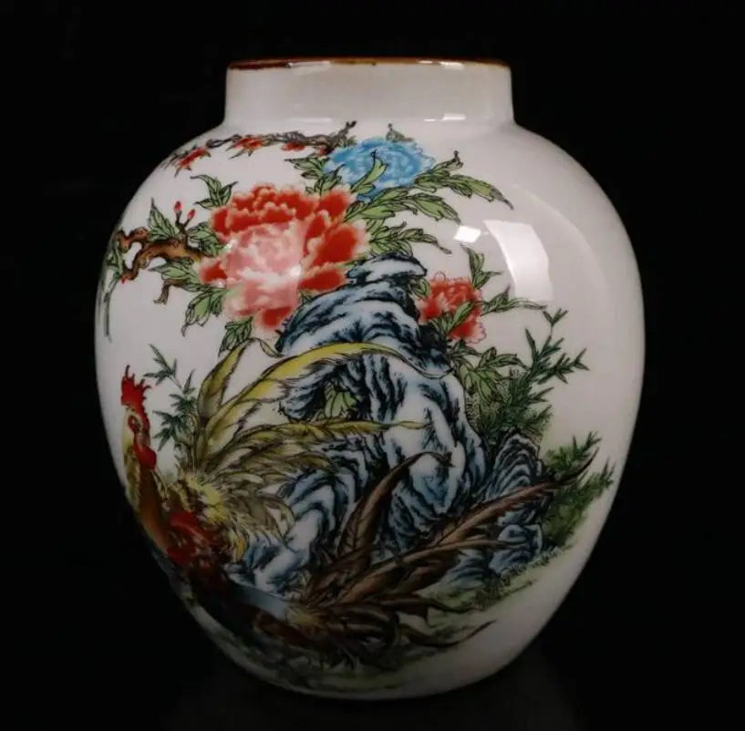 China seiko male chicken ceramic tank crafts statue