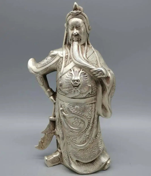 China white copper standing guanyu crafts statue