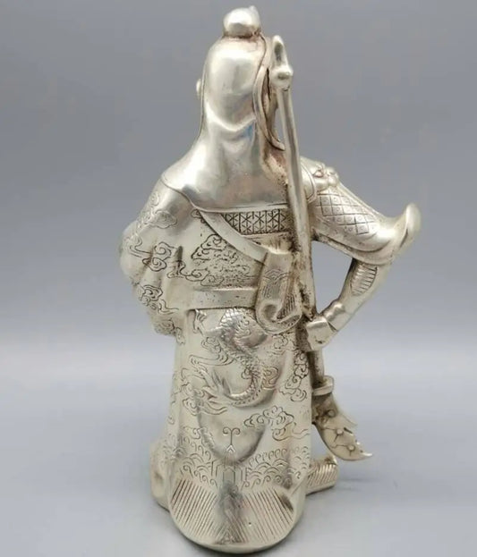 China white copper standing guanyu crafts statue