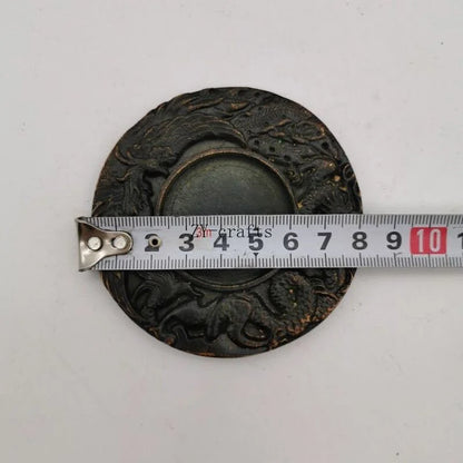 Chinese Ancient Animals Dargon Phoenix Statue Bronze Decoration Inkstone Home Decoration Crafts