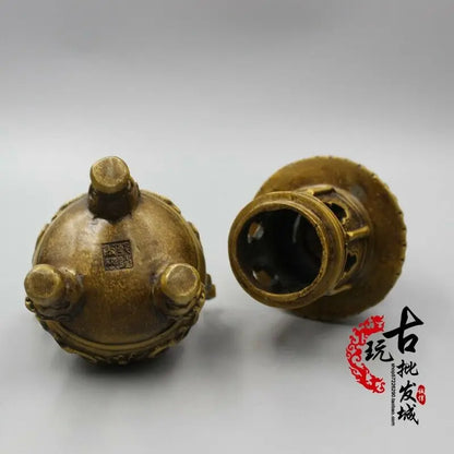 Chinese Ancient Copper Fengshui Copper Ware Ancient Bronze Tower Incense Burner