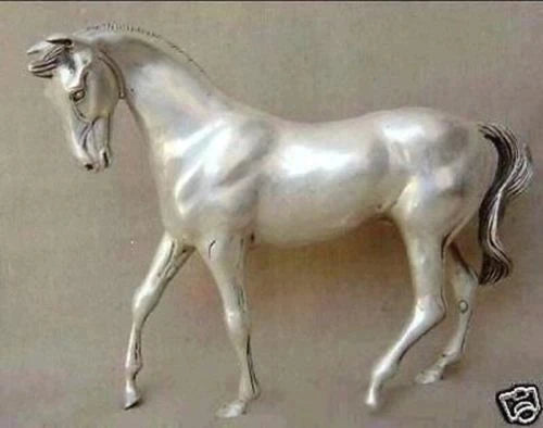 Chinese Animals Tibet Silver Horse Statue