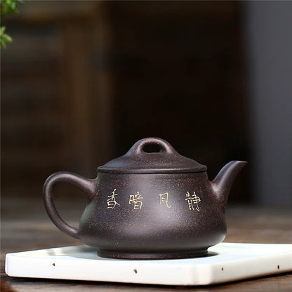 Chinese Authentic Zisha Tea Pots Yixing Purple Clay Teapot Famous Handmade Xishi Tea Pot Customized Kung Fu Teaware Set Kettle