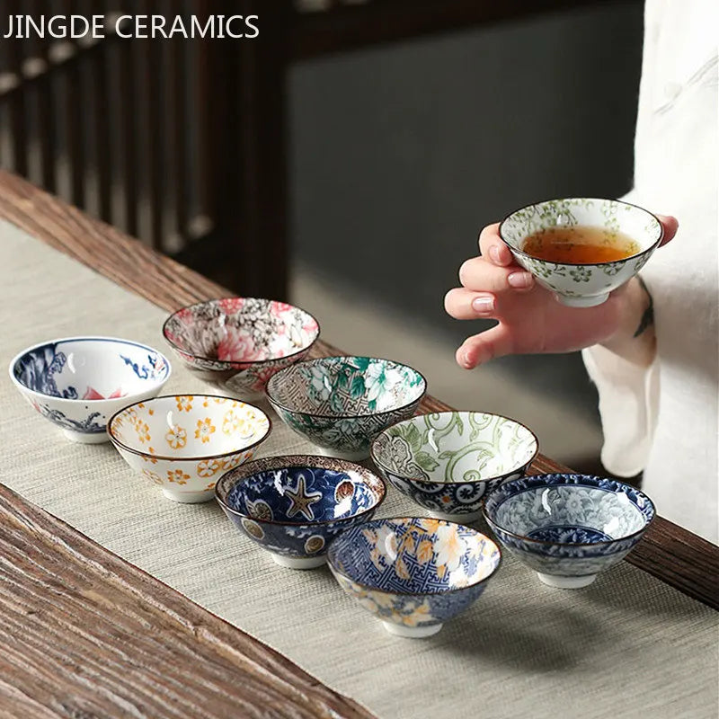 Chinese Blue and White Porcelain Tea Cup Anti Scalding Retro Ceramic Teacup Portable Master Cup Household Personal Single Cups