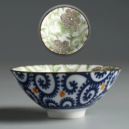 Chinese Blue and White Porcelain Tea Cup Anti Scalding Retro Ceramic Teacup Portable Master Cup Household Personal Single Cups