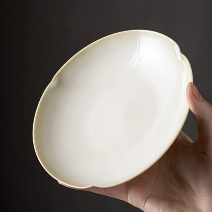 Chinese Bluish Grey Ceramic Pot Bearing Holder Japanese Thin Body Dry Soaking Table Dry Brew Table Tea Tray Teaware Decoration
