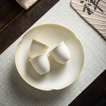 Chinese Bluish Grey Ceramic Pot Bearing Holder Japanese Thin Body Dry Soaking Table Dry Brew Table Tea Tray Teaware Decoration