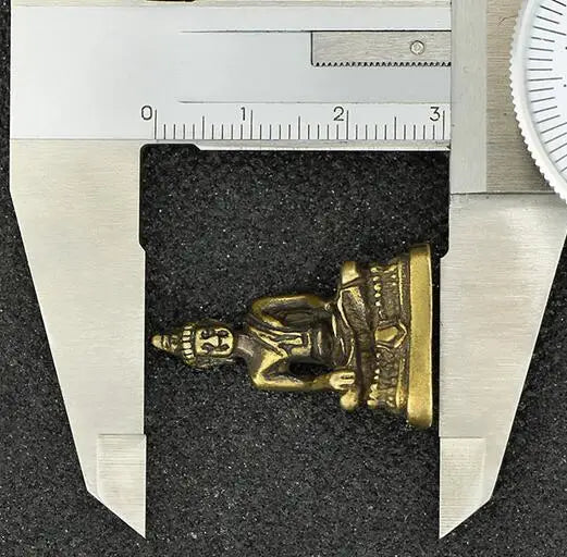 Chinese Brass Carving Sakyamuni Mini-Pocket Buddha Statues,Small Ornaments,Old Articles
