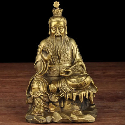 Chinese Brass Seiko Taoism Taishang Laojun Crafts Buddha Statue Ornament Sculpture Carving Buddha Statue Collection Home Decor