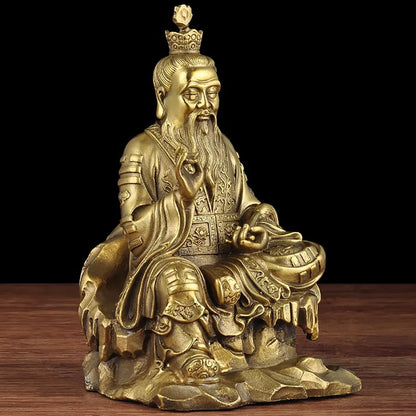 Chinese Brass Seiko Taoism Taishang Laojun Crafts Buddha Statue Ornament Sculpture Carving Buddha Statue Collection Home Decor