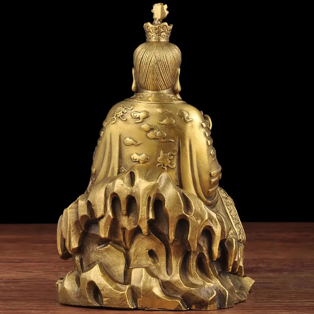 Chinese Brass Seiko Taoism Taishang Laojun Crafts Buddha Statue Ornament Sculpture Carving Buddha Statue Collection Home Decor