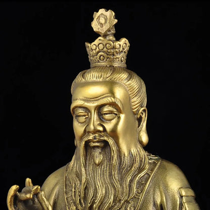 Chinese Brass Seiko Taoism Taishang Laojun Crafts Buddha Statue Ornament Sculpture Carving Buddha Statue Collection Home Decor