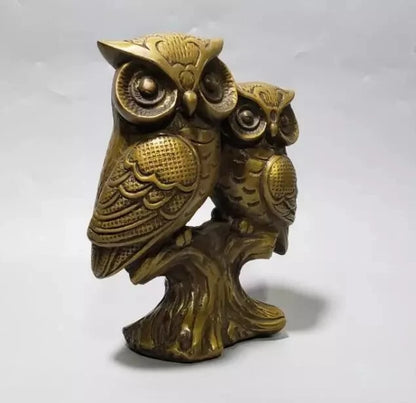 Chinese Brass owl home decor sculpture statue