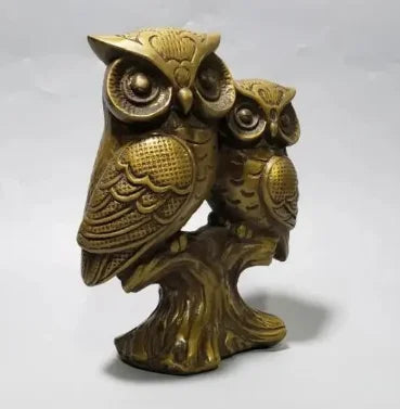 Chinese Brass owl home decor sculpture statue