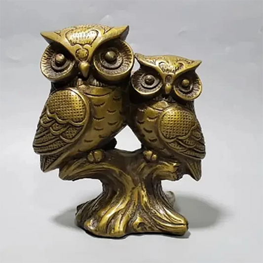 Chinese Brass owl home decor sculpture statue