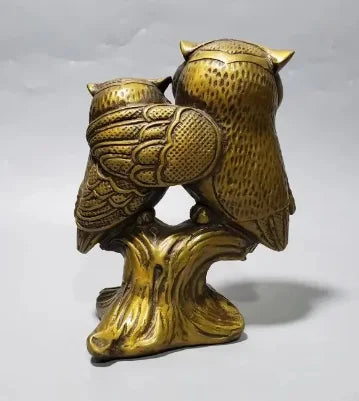 Chinese Brass owl home decor sculpture statue
