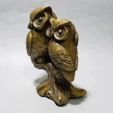 Chinese Brass owl home decor sculpture statue