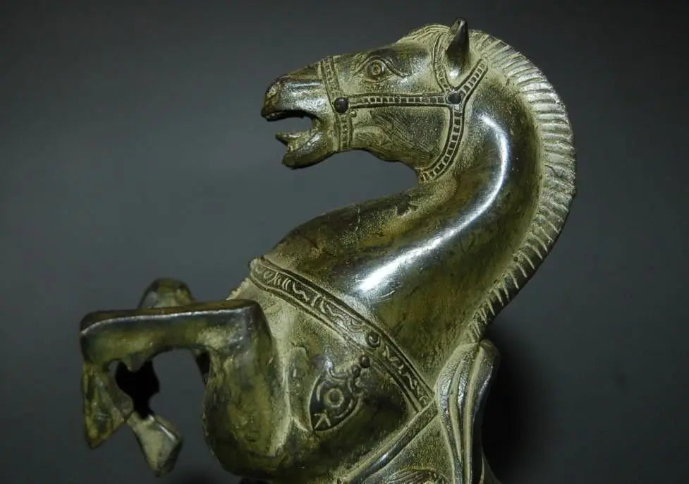 Chinese Bronze Horse Standing on The Ball with Garden Decoration Bronze Statue Living Room Decoration Home Gift