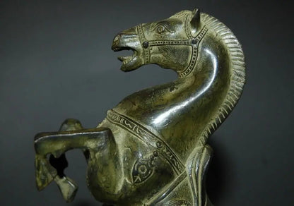 Chinese Bronze Horse Standing on The Ball with Garden Decoration Bronze Statue Living Room Decoration Home Gift