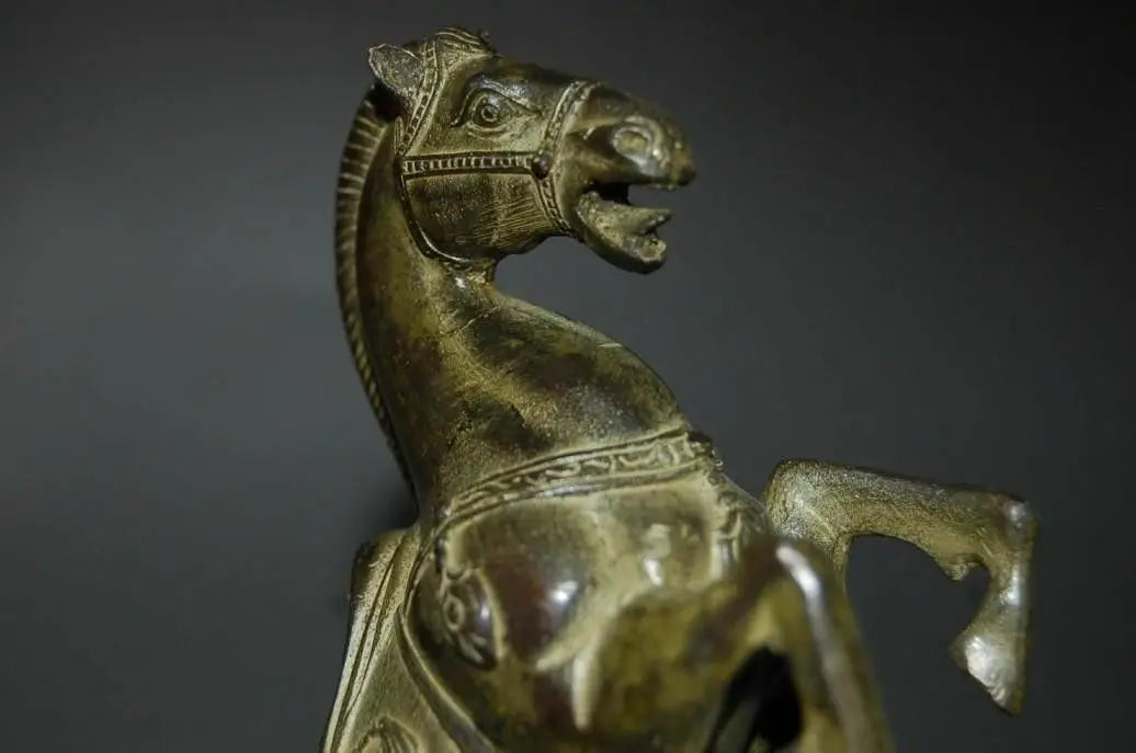 Chinese Bronze Horse Standing on The Ball with Garden Decoration Bronze Statue Living Room Decoration Home Gift