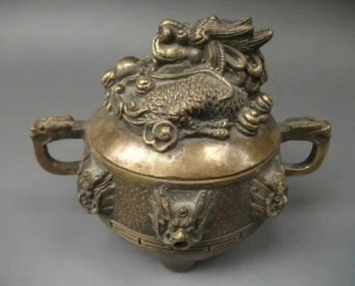 Chinese Bronze Incense Dragon INCENSE BURNER