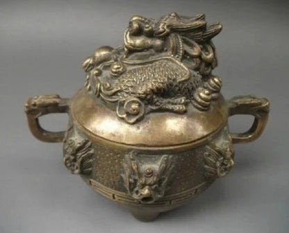 Chinese Bronze Incense Dragon INCENSE BURNER