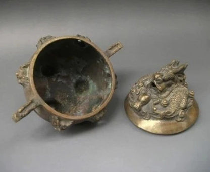 Chinese Bronze Incense Dragon INCENSE BURNER