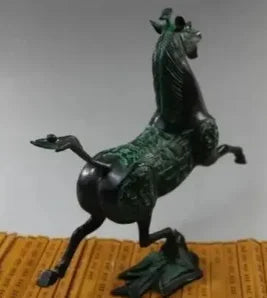 Chinese Bronze Statue Ma Fei Swallow Character