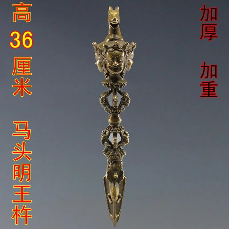 Chinese Buddhism Exquisite Phurba Dagger Xiangmo-chu Pestle Pendant Exorcise Evil Statue