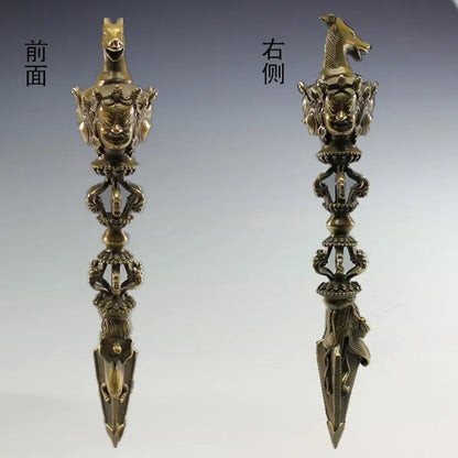 Chinese Buddhism Exquisite Phurba Dagger Xiangmo-chu Pestle Pendant Exorcise Evil Statue