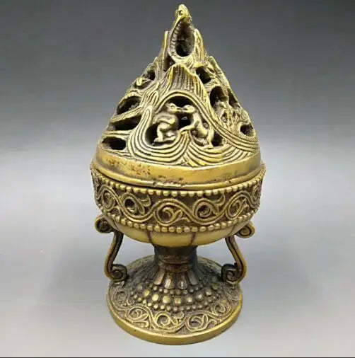 Chinese Buddhism   Incense  Copper  Animal pattern Burner   Censer