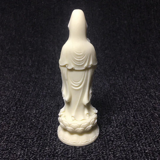Chinese Buddhist Guanyin Statuette  Natural material hand-carved art crafts Home Decoration Feng Shui Guanyin Bodhisattva