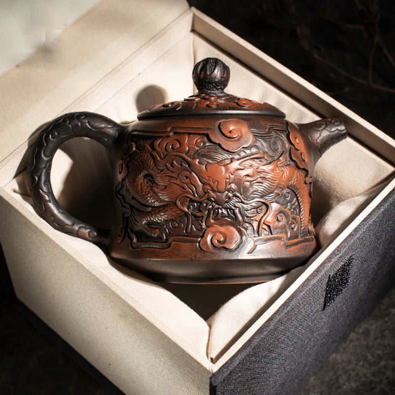 Chinese Ceramic Burn Teapot, Small Teapot, Puer Kung Fu Tea Table, Tea Infusers, Yixing Clay Kettle, Household Items