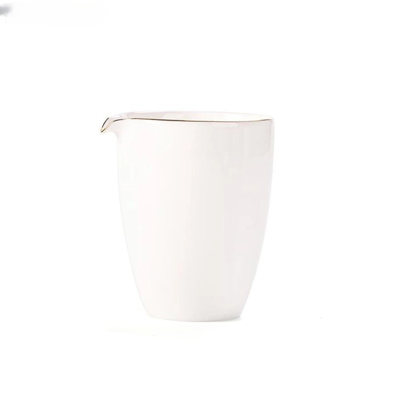 Chinese Ceramic Cha Hai Hand Made Fair cup Boutique White porcelain Tea set Accessories Household wine set Drinkware 200ml