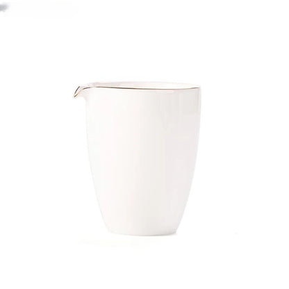 Chinese Ceramic Cha Hai Hand Made Fair cup Boutique White porcelain Tea set Accessories Household wine set Drinkware 200ml