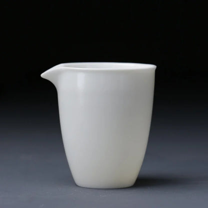 Chinese Ceramic Cha Hai Hand Made Fair cup Boutique White porcelain Tea set Accessories Household wine set Drinkware 200ml