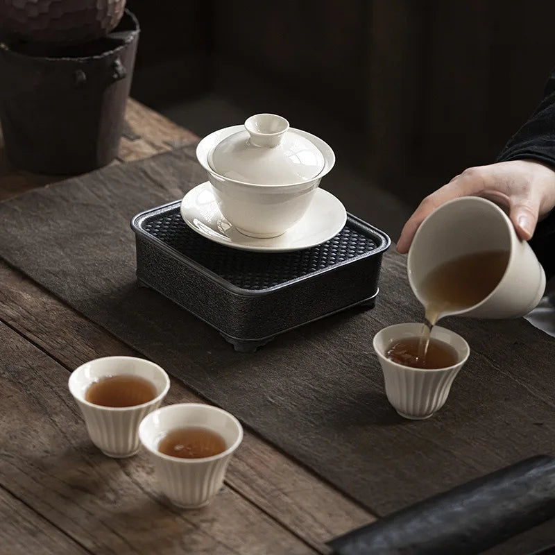 Chinese Ceramic Gaiwan Handmade Sancai Tea Tureen Teacup Hand-painted Flowers Tea Bowl Cups Porcelain Tea Set Accessories