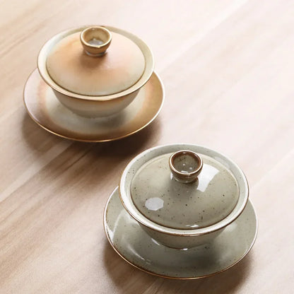 Chinese Ceramic Gaiwan Office Teacup Travel Portable Tea Bowl Handmade Porcelain Teaware Accessories Drinkware Personal Cup