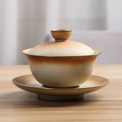 Chinese Ceramic Gaiwan Office Teacup Travel Portable Tea Bowl Handmade Porcelain Teaware Accessories Drinkware Personal Cup