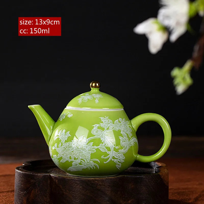 Chinese Ceramic Teapot Handmade Filter Beauty Kettle Home Tea Accessories Tradition Porcelain Tea Infuser Exquisite Gaiwan