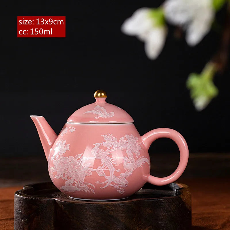 Chinese Ceramic Teapot Handmade Filter Beauty Kettle Home Tea Accessories Tradition Porcelain Tea Infuser Exquisite Gaiwan