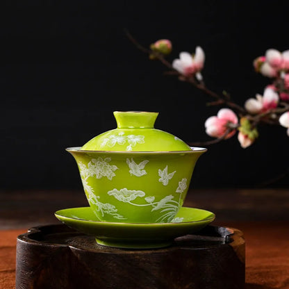 Chinese Ceramic Teapot Handmade Filter Beauty Kettle Home Tea Accessories Tradition Porcelain Tea Infuser Exquisite Gaiwan